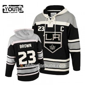 Barn Ishockey Los Angeles Kings Dustin Brown 23 Svart Sawyer Hooded Sweatshirt